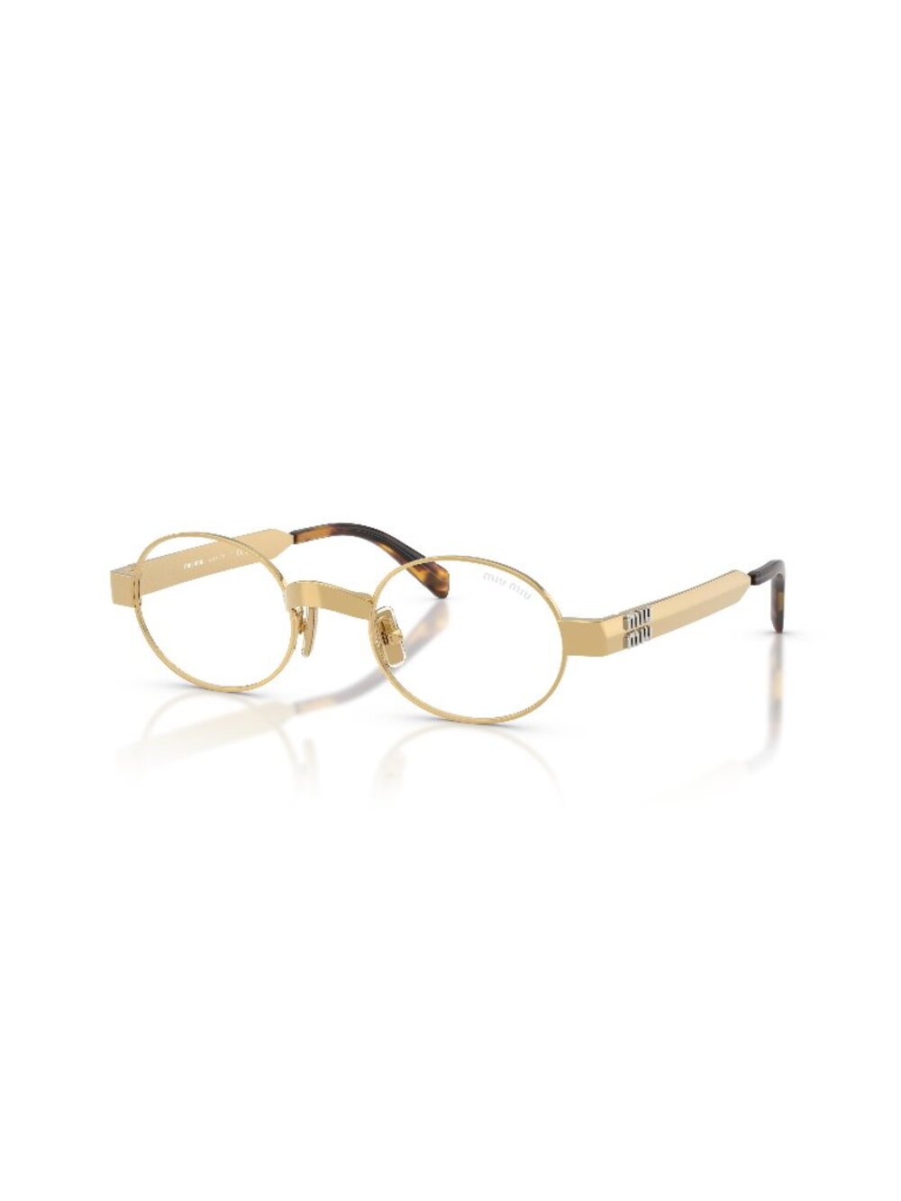 New Miu Miu Women's Sunglasses Gold Metal Frame MU B51S 5AK10W 47